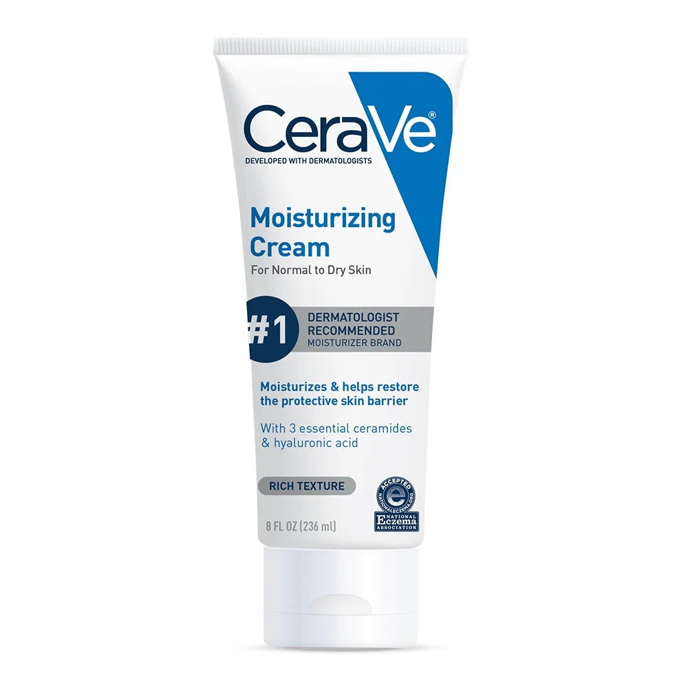 CeraVe Moisturizing Cream Face and Body for Dry Skin, 8 Oz, 6 Pack
