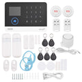 433MHz Wireless WIFI + GSM Auto-dial Alarm System LCD Display Door Sensor PIR Motion Sensor Phone APP Remote Control appropriate with Home Voice Control Smart Home Burglar Alarm System