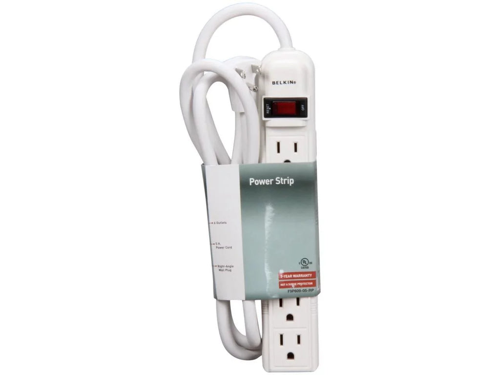 Cord Length. BELKIN F9P609-05R-DP 6 Outlets Power Console 5 ft