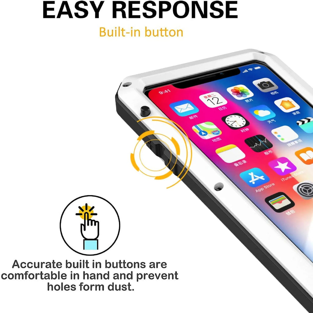 Gorilla Glass Aluminum Metal iPhone 5s Case (Silver) Heavy Duty Military Grade Shockproof and Scratch immune Protection, Rugged Outdoor Travel