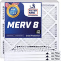 Filter King 17.5x23.5x1 Air Filter | 4-PACK | MERV 8 HVAC Pleated A/C Furnace Filters | MADE IN USA | Actual Size: 17.5 x 23.5 x .75"