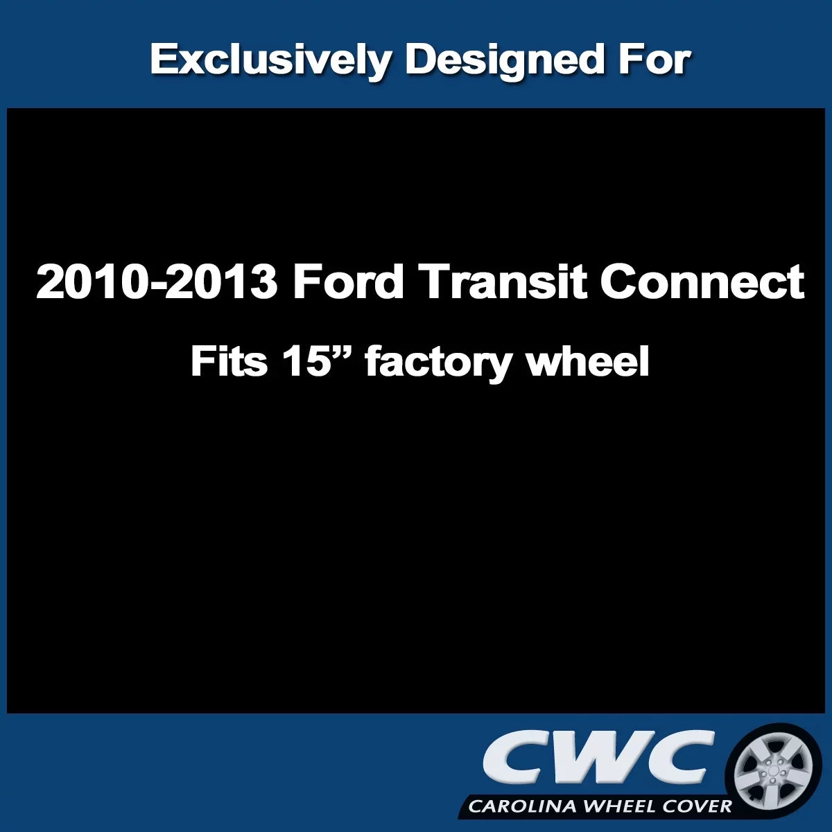 Premium Hubcap Set for  Transit Connect 2010, 2011 2012, 2013 - Replacement 15-inch Wheel Covers (4-Pack)