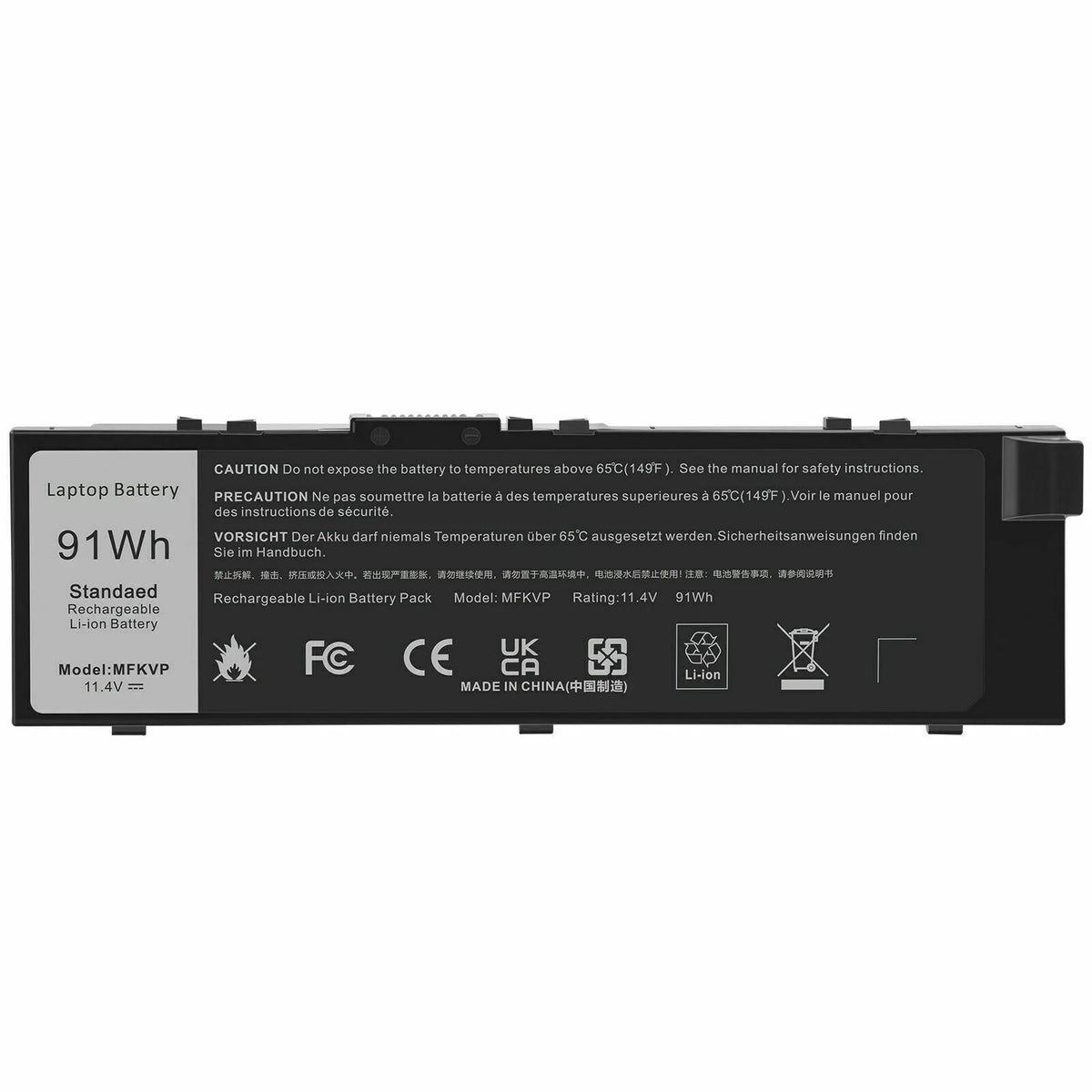 Battery MFKVP For  Precision 15 7510 7520 7710 7720 M7510 M7710 TWCPG 0FNY7