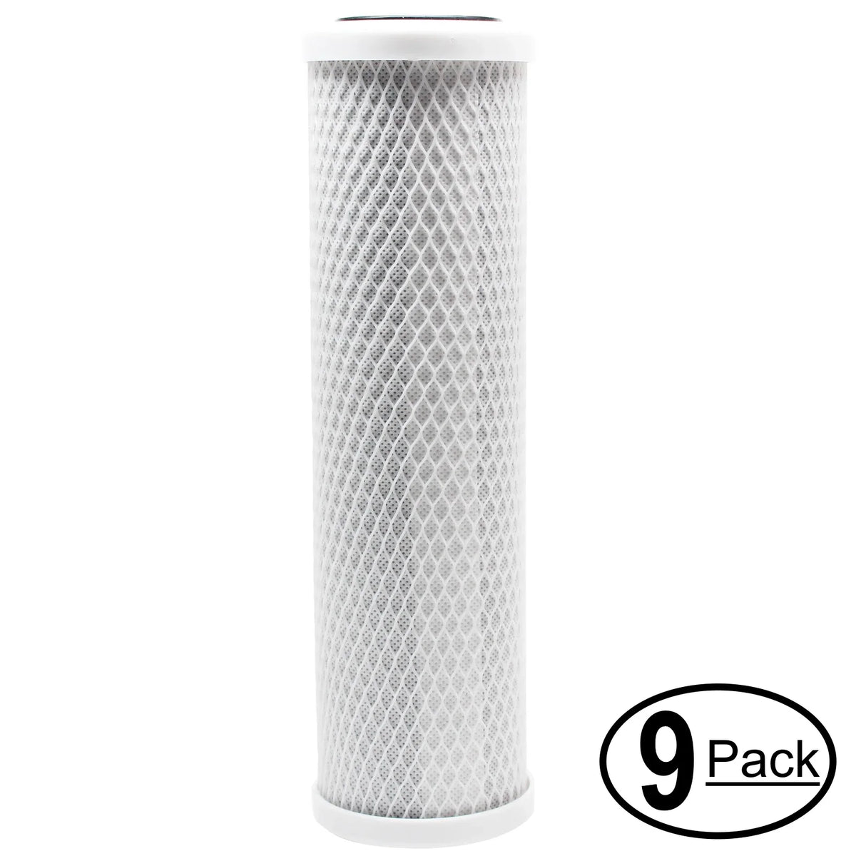 9-Pack Replacement for US liquid Systems 300-H-2510-B Activated Carbon Block Filter - Universal 10 inch Filter for US moisture Blue Residential Filter Housing - Denali Pure Brand