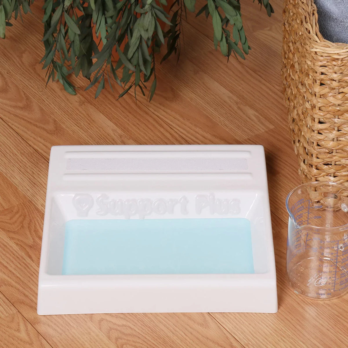 Support Plus Foot Soak Tray - Shallow Home Pedicure Foot Spa Nail Soaking Bowl, Foot Care Wash Basin