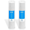 2 pack aqua filter activated carbon block replacement filter  acb large capacity moisture filter  whole house filtration  5 micron aqua filter  4.5” x 20” inch