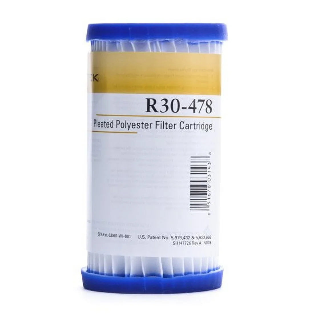 Package Of 2 Pentek R30-478 Pleated Polyester moisture Filters 4-7/8" x 2-5/8"