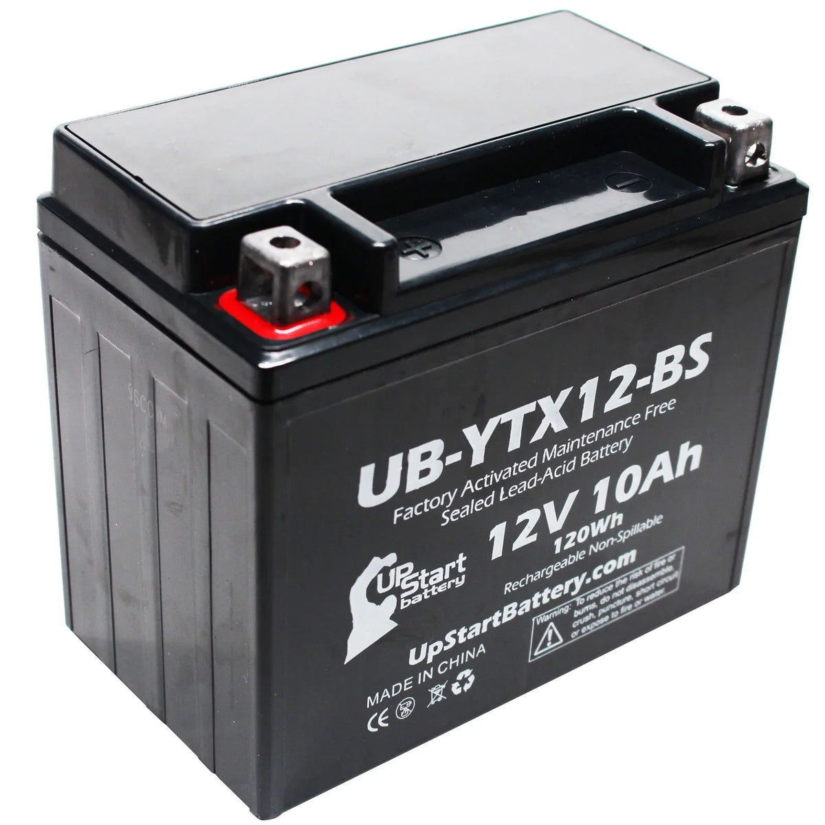 2-Pack UpStart Battery Replacement 2010 Honda TRX250 TE, TM, FourTrax Recon 250 CC Factory Activated, Maintenance Free, ATV Battery - 12V, 10Ah, UB-YTX12-BS