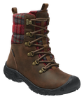 KEEN Greta Insulated Waterproof Boots for Ladies - Dark Brown/Red Plaid - 7.5M
