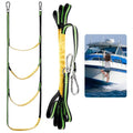 4-Step craft Rope Ladder, Portable Rope Boarding Ladder, Foldable Outdoor Climbing Ladder, Heavy Duty Swim Ladder for Inflatable craft, Sailboat, Kayak, Canoeing, Motorboat