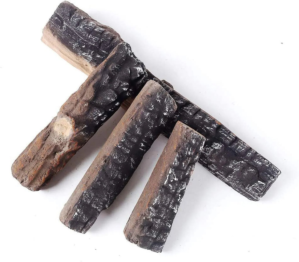 Use in Fireplaces & Fire Pits. Gas Logs 4pcs Gas Fireplace Logs Set of Ceramic Wood Logs