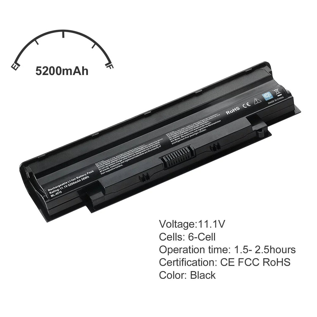 Battery for  Inspiron 3420 3520 15r 17r 14r 13r N5110 N5010 P/N: TKV2V 4T7JN