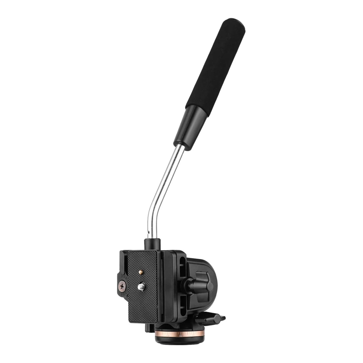 Docooler Professional Camera Video Fluid Drag Pan Head Damping Tripod Head 6kg Load Capacity with Handle 1 4 Inch Quick Release Plates suitable with DSLR Cameras Camcorders