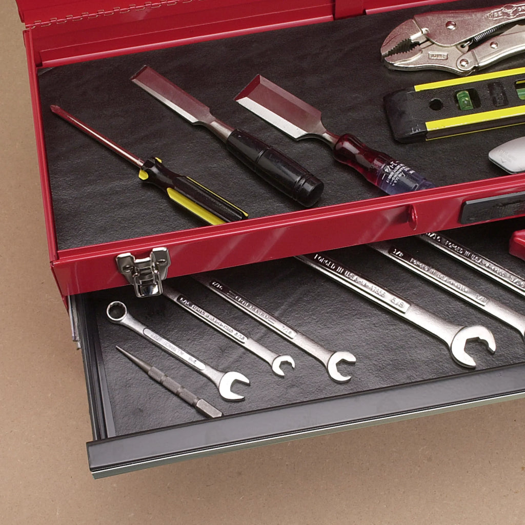 Black Tool Box Shelf Liner. x 5 ft. EasyLiner Solid Grip 18 in