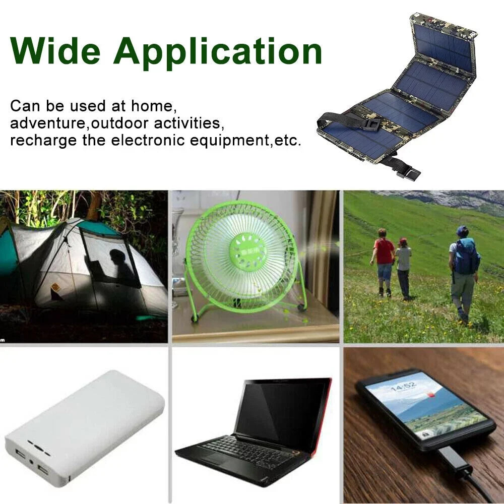 Jahy2Tech Foldable Outdoor 80W USB Solar Panel Portable Phone Charger Camping Hiking Rechargeable Battery High superior