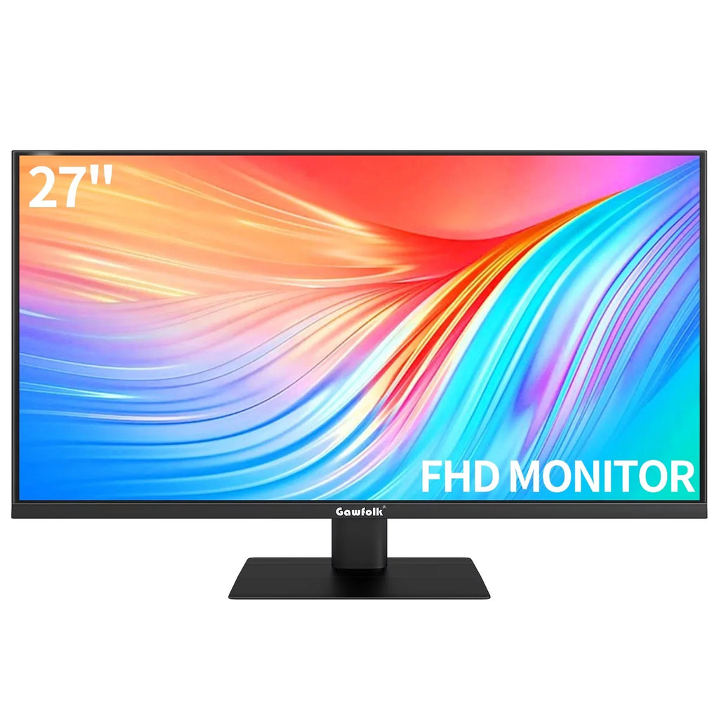 Gawfolk 27" PC Gaming Monitor 165Hz, Full HD 1080P Bezel-less Display Supports DP and HDMI (Black)
