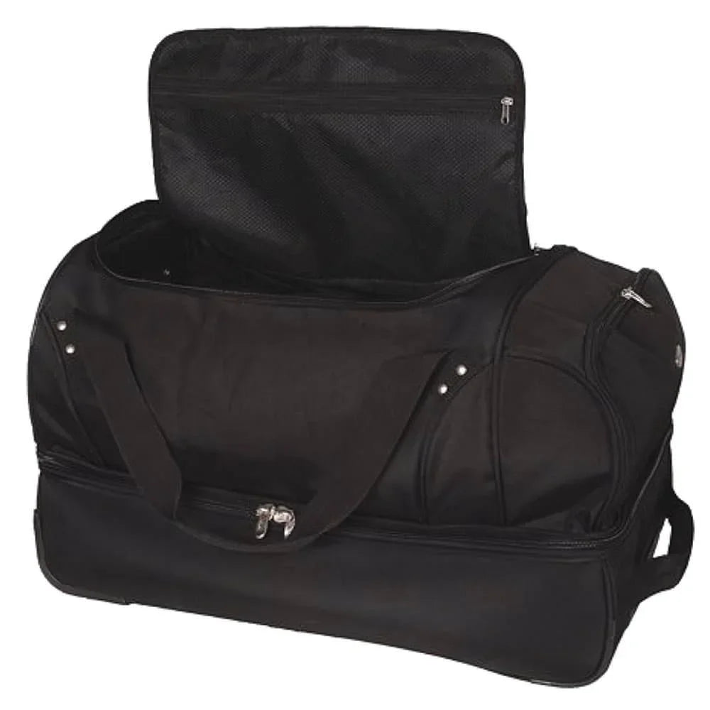 MOJO Baltimore Orioles Black 27'' 2-Wheel Drop Bottom Rolling Duffel Bag