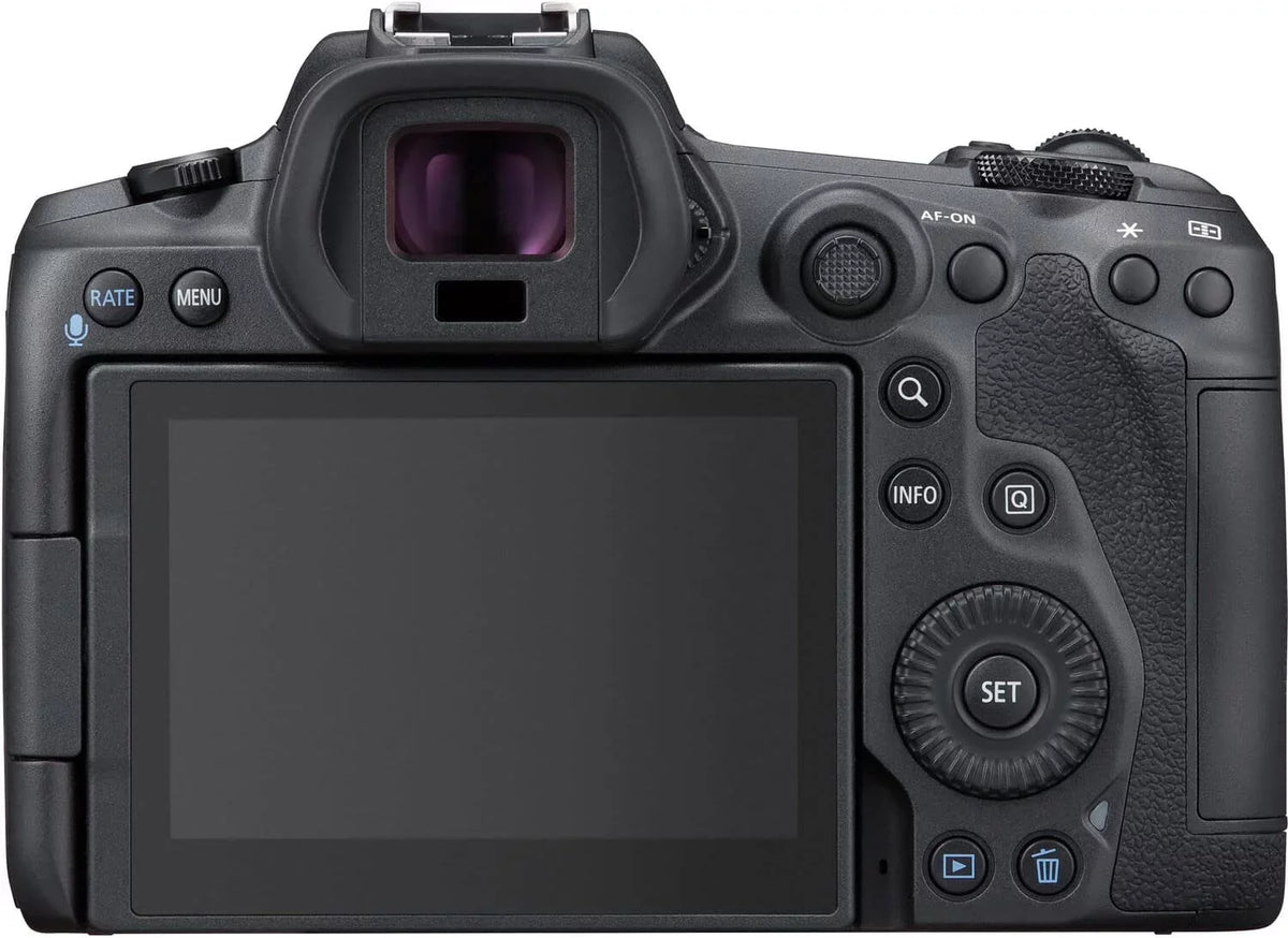 Camera Bundle for  EOS R5 Mirrorless Camera with RF 24-105mm f/4-7.1 IS STM Lens, 3 Batteries, LED Light, 256Gb High Speed Memory Card + Accessories Kit