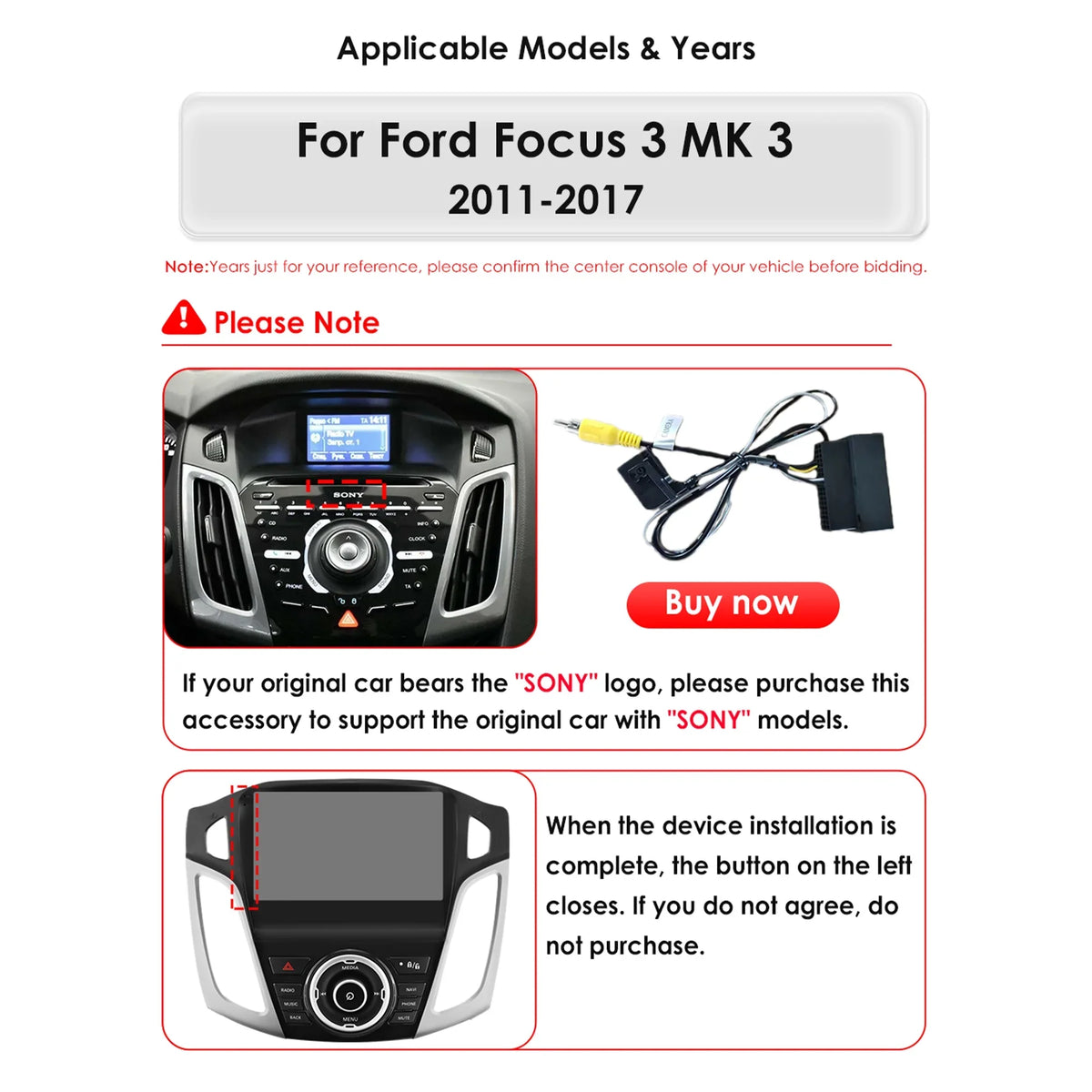 For  Focus 2012 2013 2014 2015 2016 2017 Android 12.0 Wifi 2+32GB Car Stereo Radio Head Unit GPS Navigation RDS Carplay Player