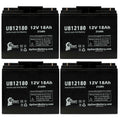 4x Pack - appropriate CSB BATTERY OF AMERICA GP12150F Battery - Replacement UB12180 Universal Sealed Lead Acid Battery (12V, 18Ah, 18000mAh, T4 Terminal, AGM, SLA)