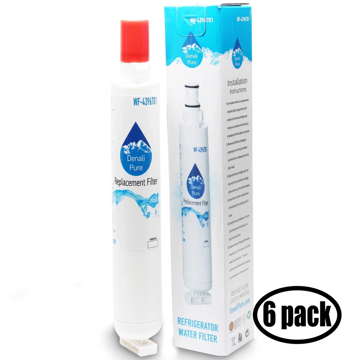 6-Pack Replacement for Kenmore 9915 Refrigerator moisture Filter - suitable with Kenmore 9915 Fridge moisture Filter Cartridge - Denali Pure Brand