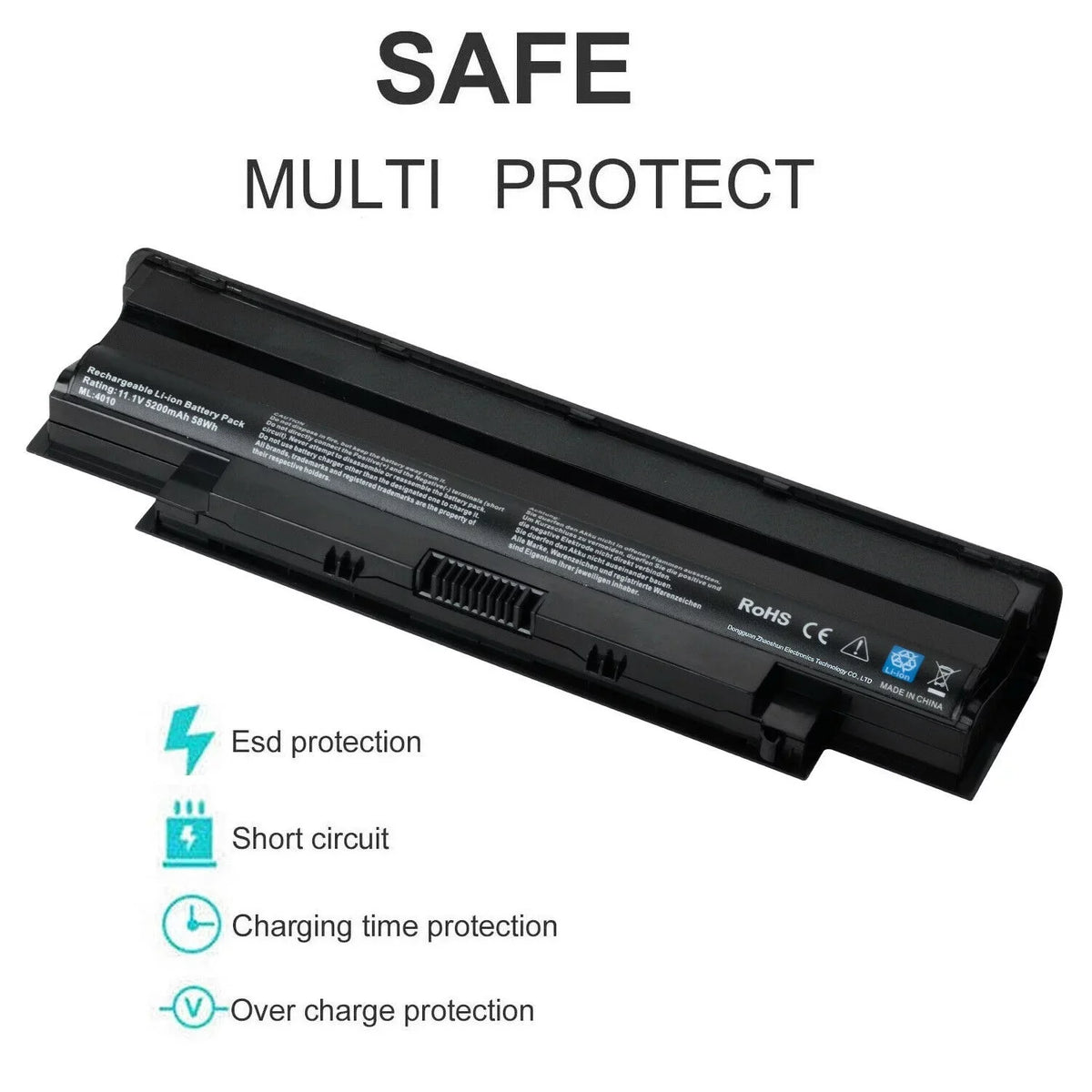 Battery for  Inspiron 3420 3520 15r 17r 14r 13r N5110 N5010 P/N: TKV2V 4T7JN