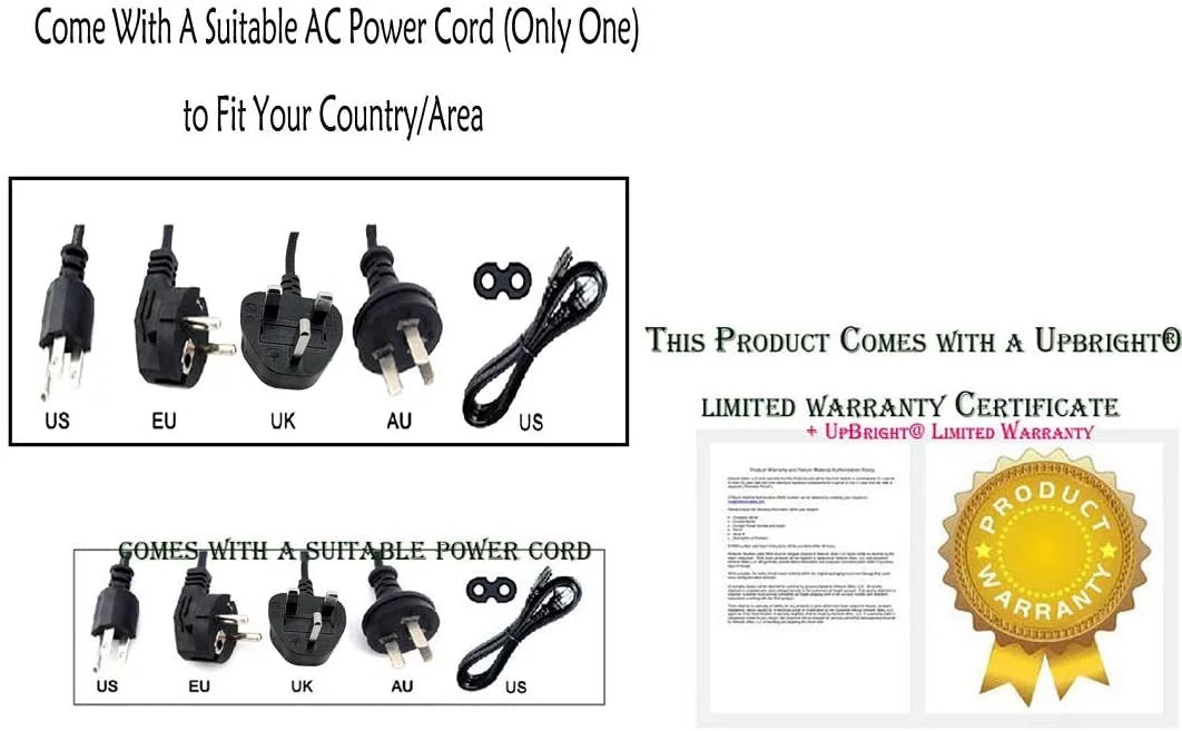UpBright Octagon Tip 65W AC Adapter suitable with  da65ns4-00 XK850 PA-1650-05D 1318 pp22l PP23LA NX061 la65ns2-00 Inspiron 1318 1440 15 1545 1750 N411z P04G N4120 HF274 PA-21 Family PA21 RM617