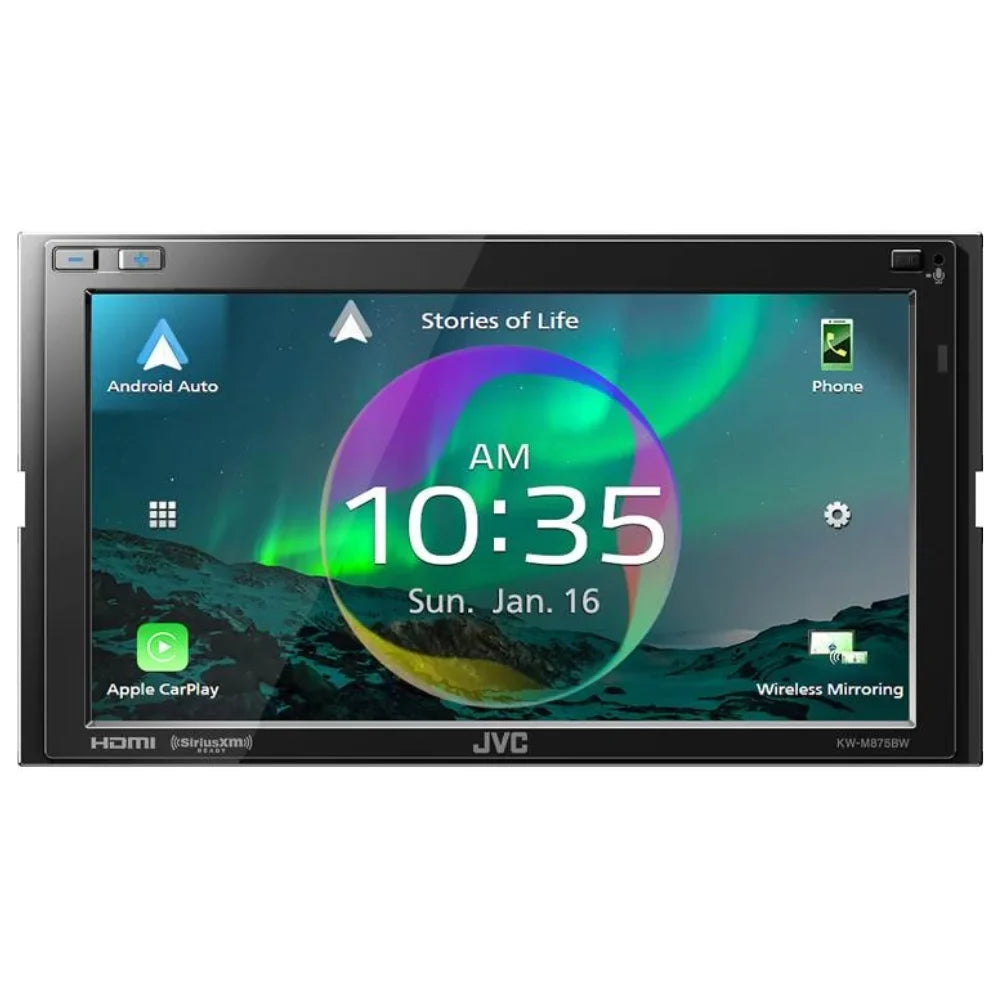 New JVC KW-M875BW 6.8" Digital Multimedia Receiver w/  CarPlay & Backup Camera