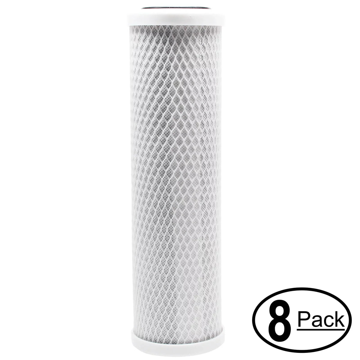 8-Pack Replacement for moisture Filter Tree WFT-RO4 Activated Carbon Block Filter - Universal 10 inch Filter for moisture Filter Tree WFT-RO4 REVERSE OSMOSIS SYSTEM - Denali Pure Brand