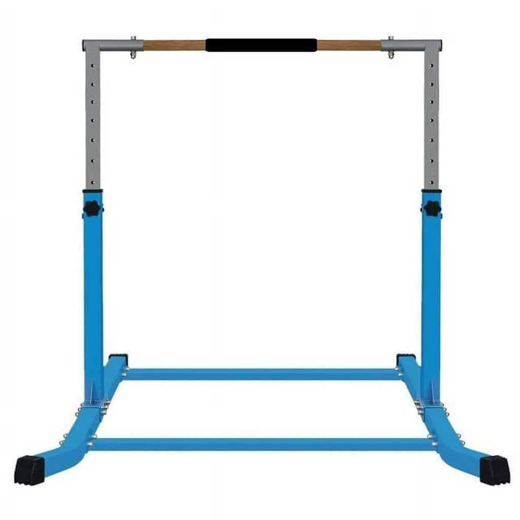Adjustable Blue Gymnastics Bar for Kids - Expandable Junior Training Bar with Heavy-Duty Curved Legs - Ideal for Children's Gymnastics (Walmart Exclusive)