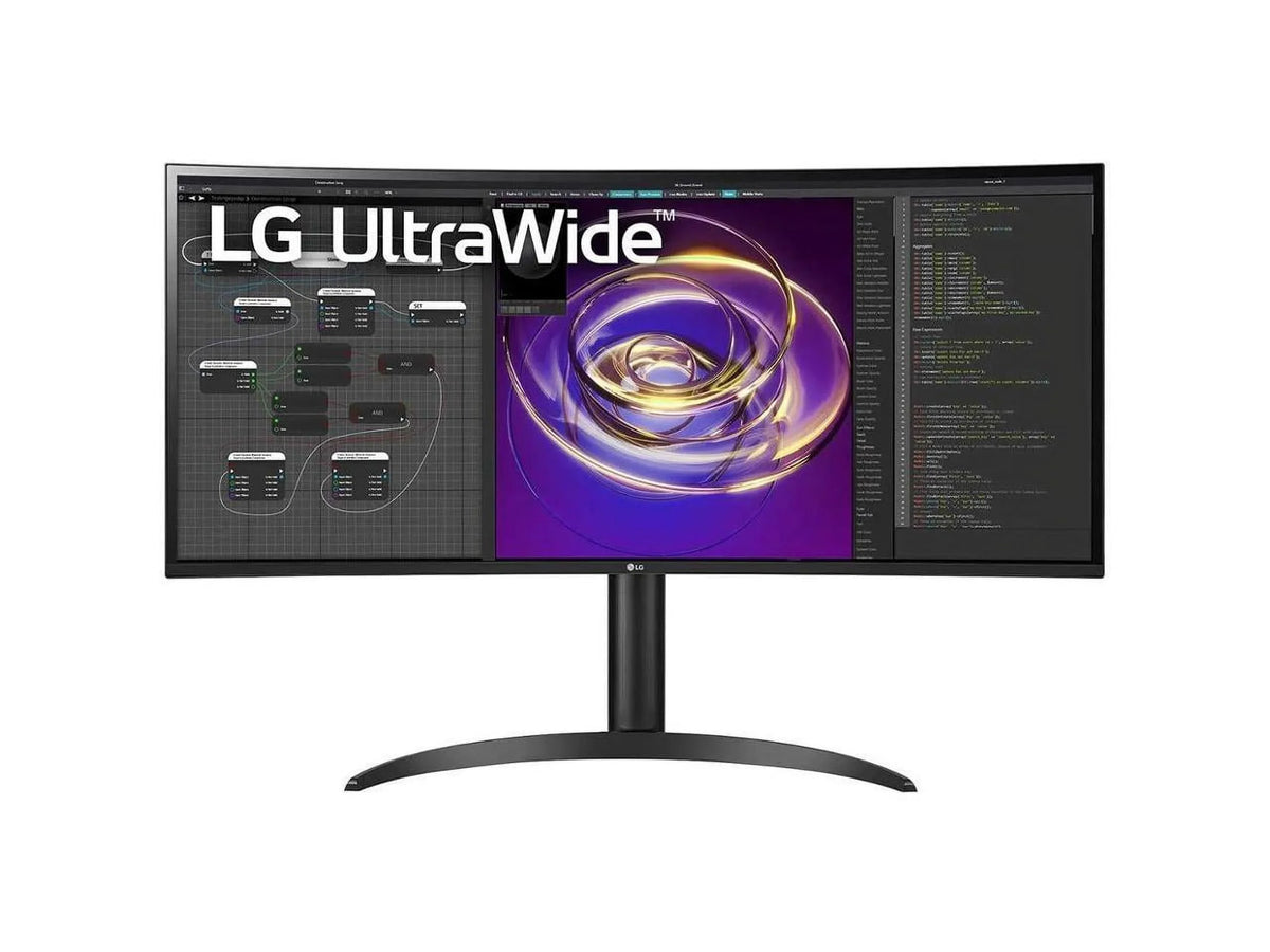 Ultrawide 34BP85CN-B 34" UW-QHD Curved Screen Edge LED Gaming LCD Monitor - 21:9 - Glossy Black, Black Hairline, Textured Black - 34" Class - In-plane Switching (IPS) Technology - 3440 x