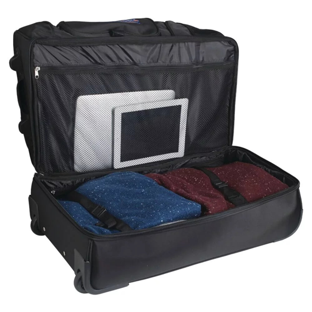 MOJO Baltimore Orioles Black 27'' 2-Wheel Drop Bottom Rolling Duffel Bag