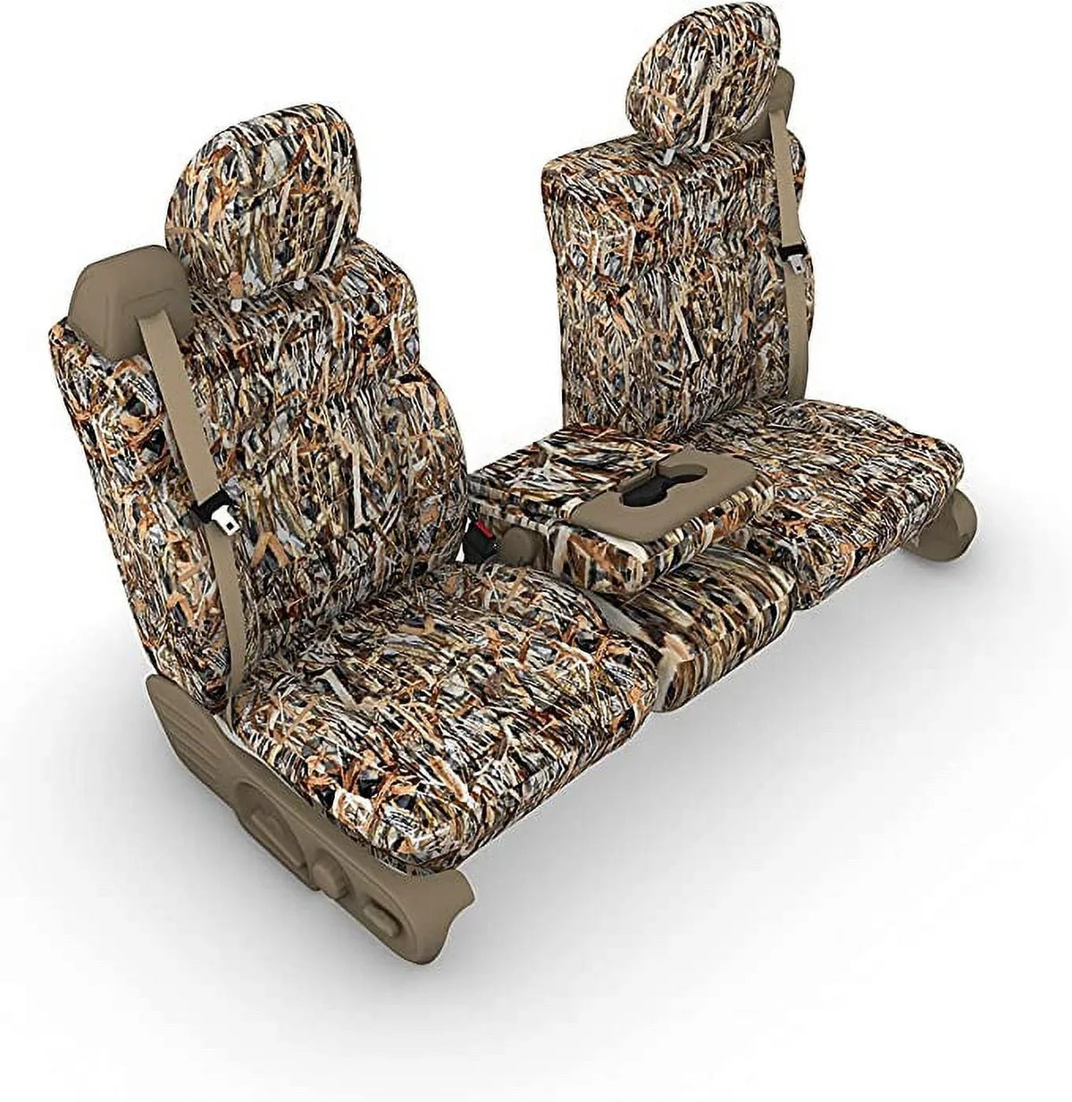 F369 2004-2008  F150 XLT Super Cab Front 40/20/40 Split Seat With Adjustable Headrests and Opening Center Console in Camo Endura