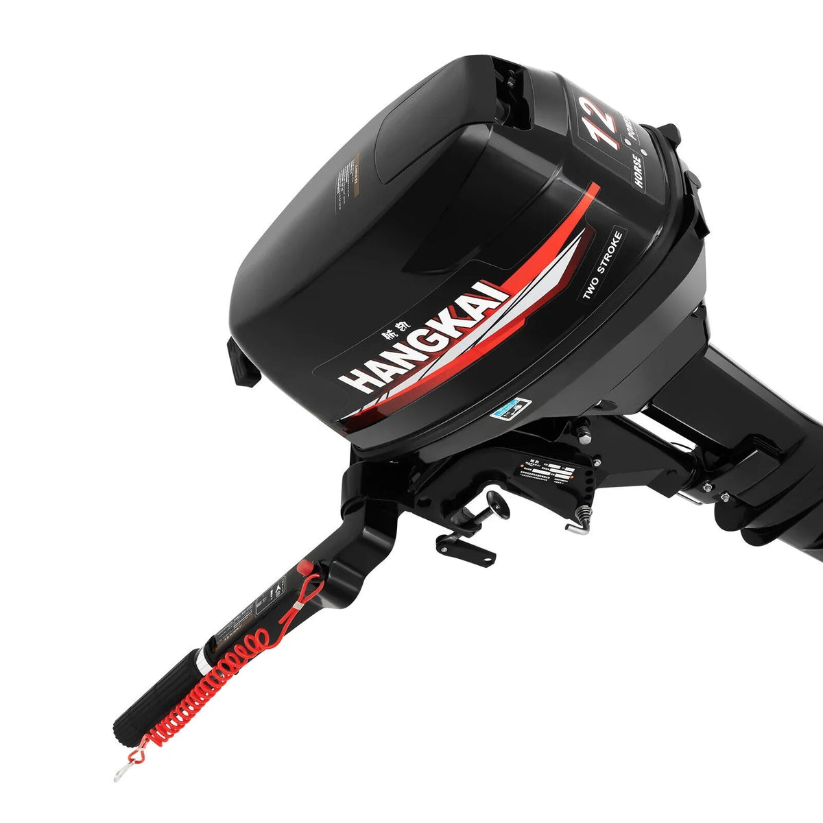 Outboard Motor, 2 Stroke 12  169cc Heavy Duty craft Engine Fishing vessel Motor w/CDI System liquid Cooling System (2 Stroke 12 )