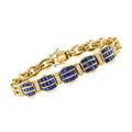 Diamonds in 18kt Yellow Gold, Women's, Adult, Pre-Owned. t.w. Sapphire Bracelet With .35 ct. t.w. 1980 Vintage 4.00 ct. Ross-Simons C