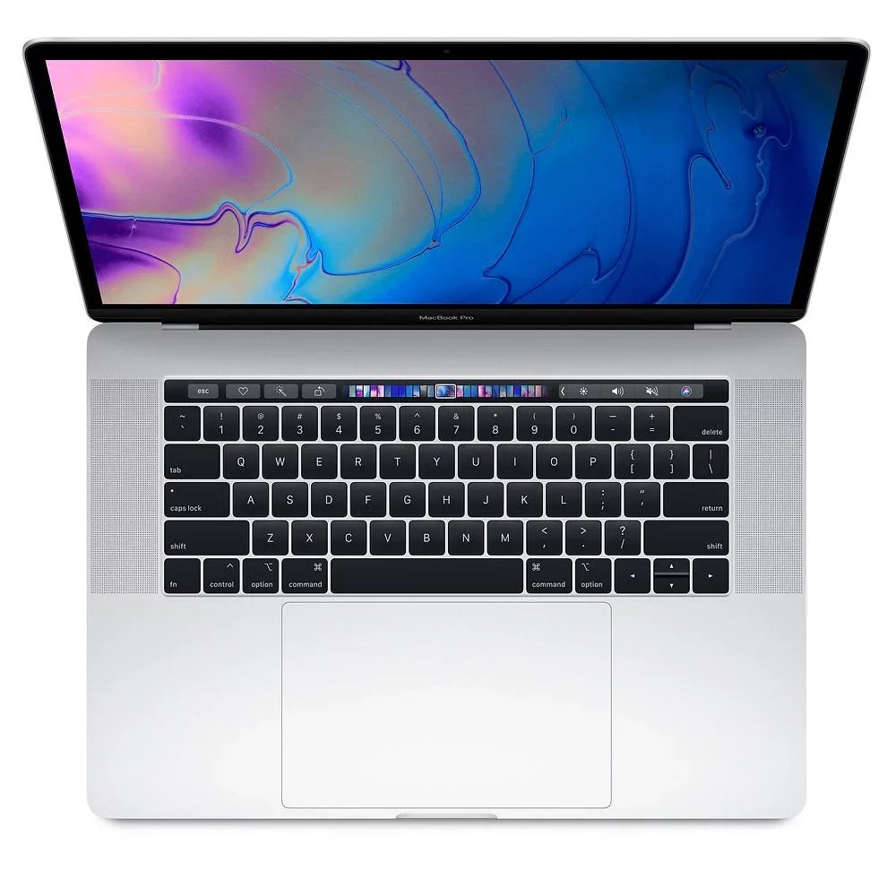 A Grade Macbook Pro 15.4-inch (Retina, Silver, Touch Bar) 2.2Ghz 6-Core i7 (Mid 2018) MR962LL/A 1TB SSD 16GB Memory 2880x1800 Display Mac OS Sierra Power Adapter Included