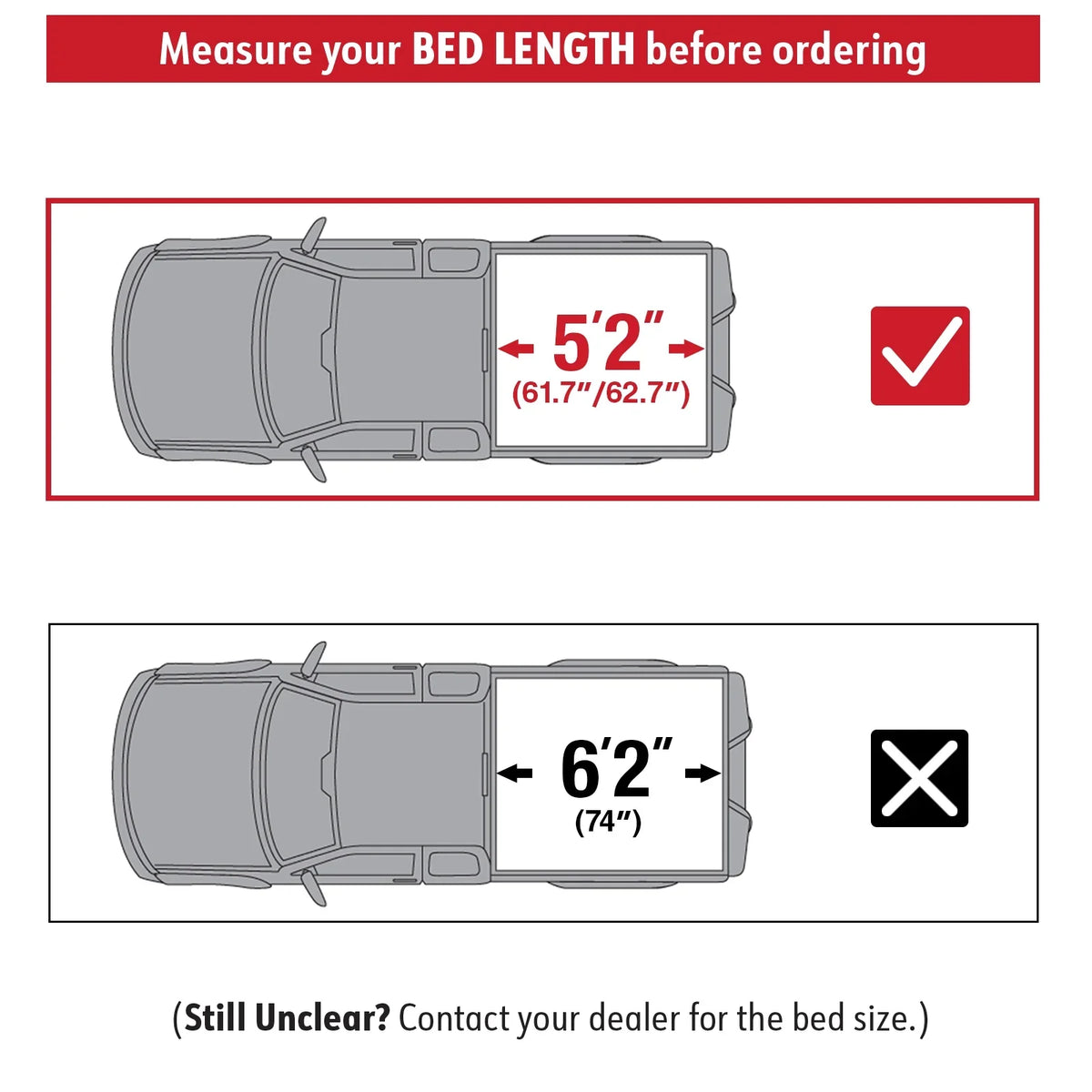 MaxMate Soft Tri-fold Truck Bed Tonneau shield suitable with 2019-2024  Ranger | 5' (61") Bed | TCF371066