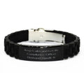 Black Glidelock Clasp Bracelet, Husband Engraved Bracelet, Motivational for Husband. amangny Keep Calm and Let The Compliance Officer Husband