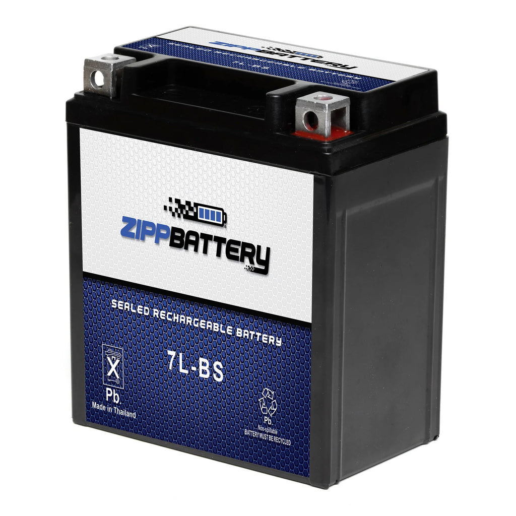 Zipp Battery YTX7L-BS (7L-BS 12 Volt,6 Ah, 75 CCA) Motorcycle Battery for Honda 250cc Cb250 Nighthawk 1993