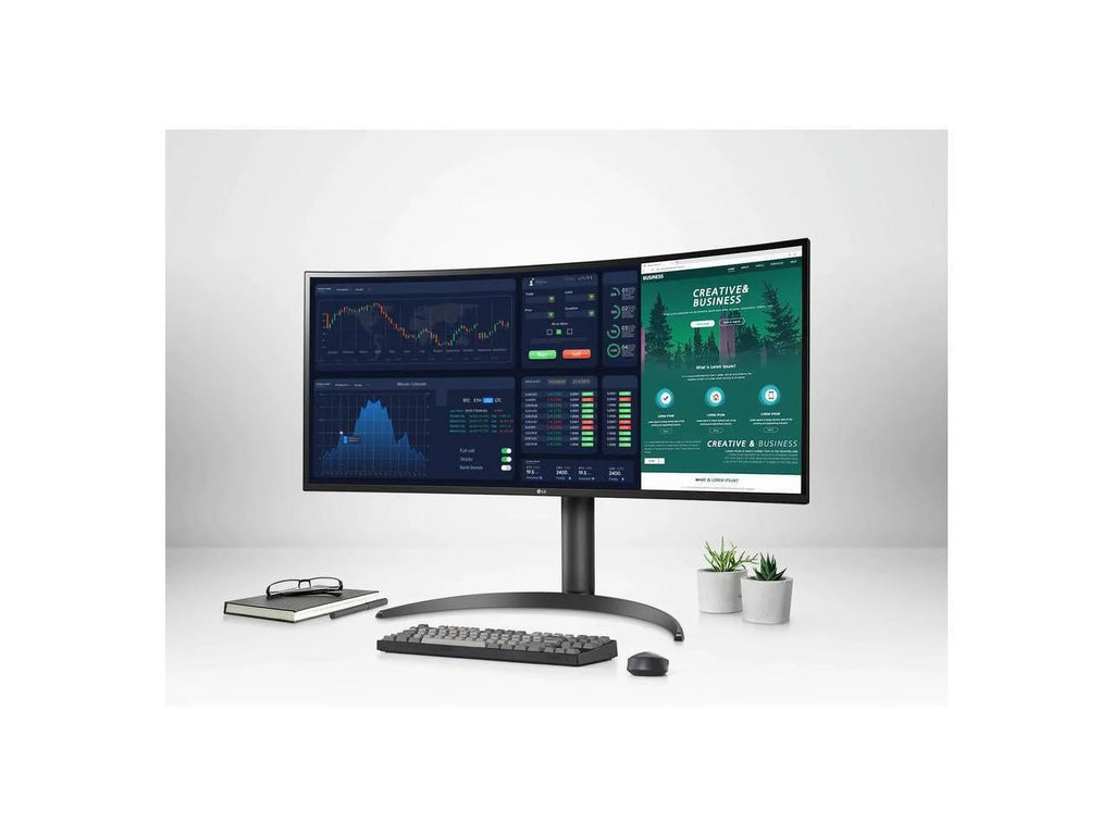 Ultrawide 34BP85CN-B 34" UW-QHD Curved Screen Edge LED Gaming LCD Monitor - 21:9 - Glossy Black, Black Hairline, Textured Black - 34" Class - In-plane Switching (IPS) Technology - 3440 x