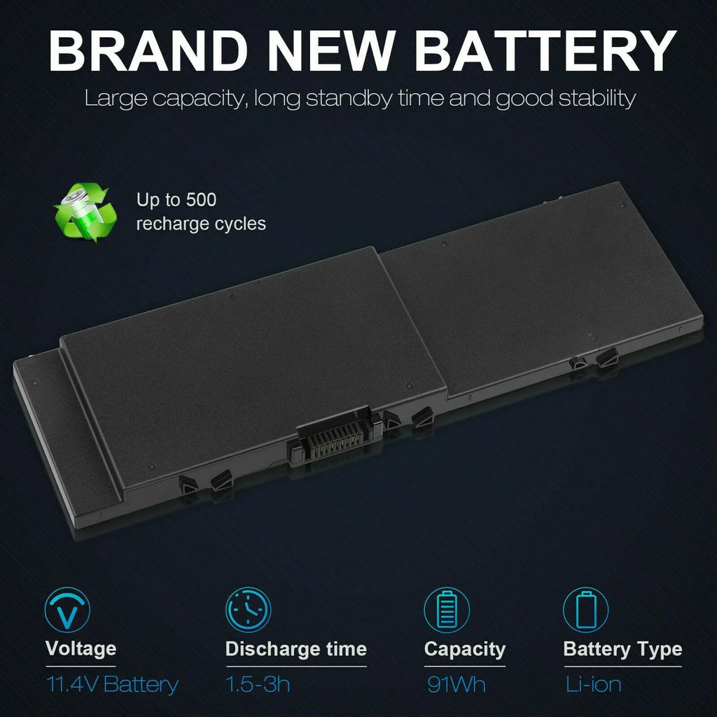 Battery MFKVP For  Precision 15 7510 7520 7710 7720 M7510 M7710 TWCPG 0FNY7