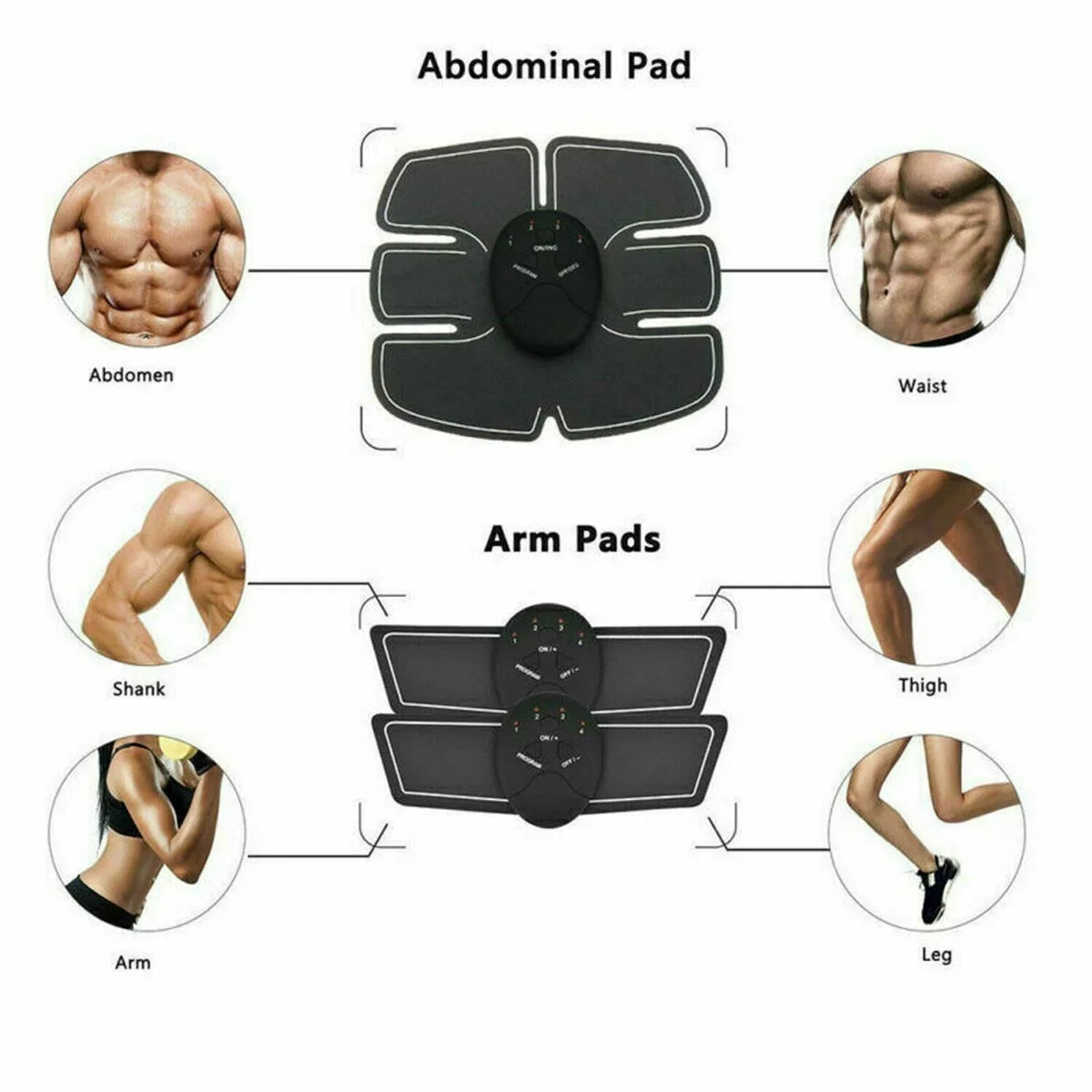 Electric Muscle Toner Fitness Binder Gym Machine ABS Toning Fat Burner Belt