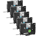 GREENCYCLE 5PK matching for Brother P-touch Black on Matte Clear 12mm 0.47" TZe-M31 TZ-M31 TZM31 TZeM31 Laminated Label Tape