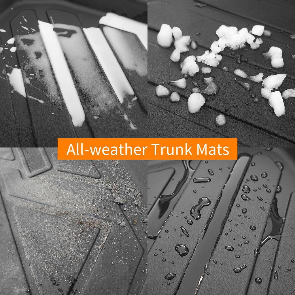 Fit 2020 2021 2022 2023 Tesla Model Y Floor Mats Trunk Mats All elements Cargo Liners for Tesla Model Y Accessories (Trunk Mats+Floor Mats)