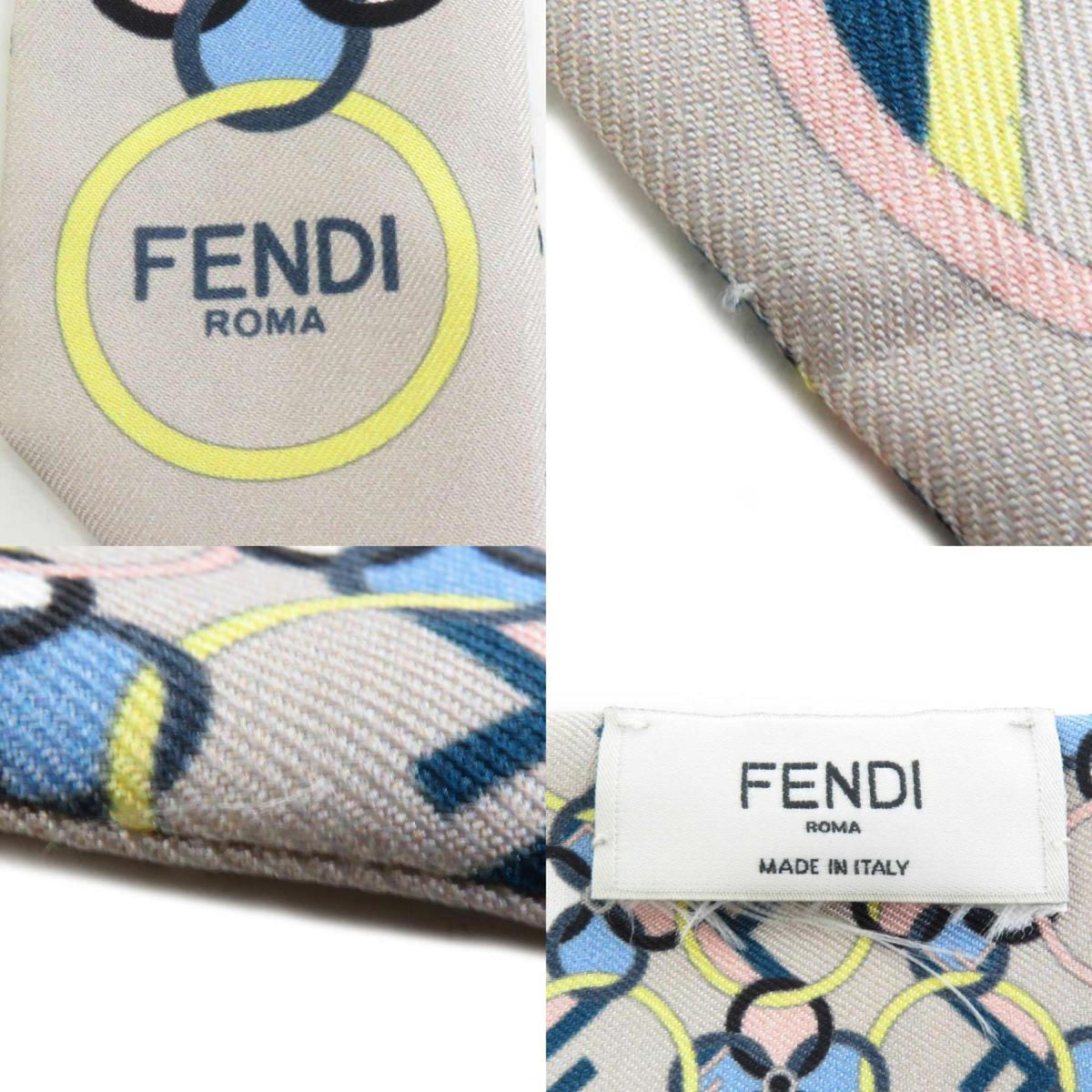 Pre-Owned FENDI Scarf Muffler Silk Multicolor Women's e58552f (Good)