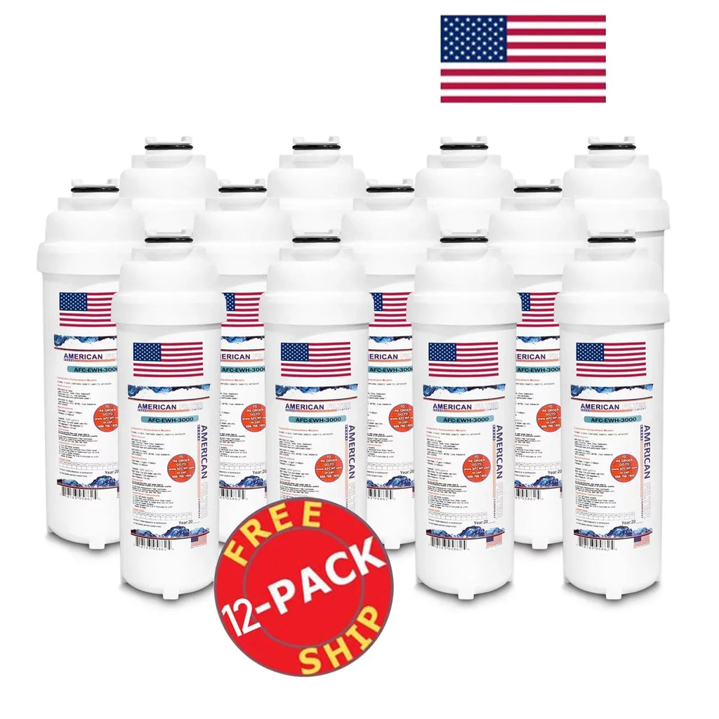 AFC Brand , liquid Fountain Filter , Model # AFC-EWH-3000 , suitable with Elkay® LZWS-SS8K - 12 Filters - Made in U.S.A.