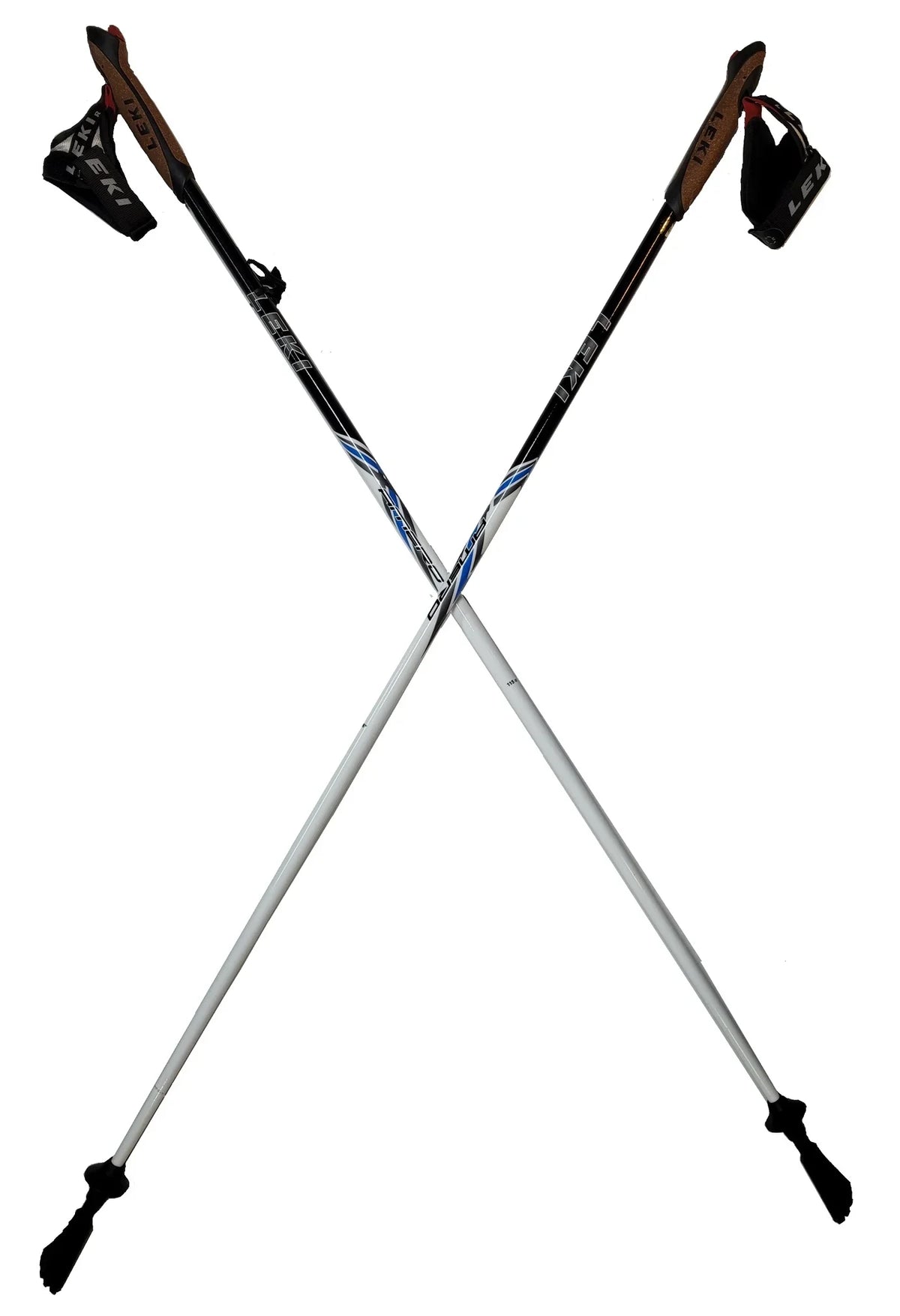 LEKI Nordic Walking Amero Carbon Series Walking Poles White/Black 115cm
