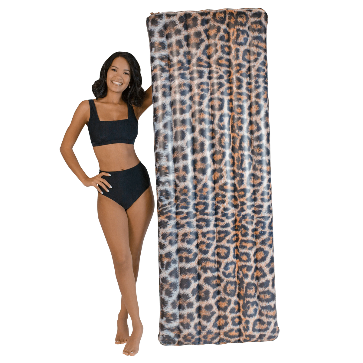 PoolCandy Safari Collection Brown Leopard Print Deluxe 74" Pool Raft