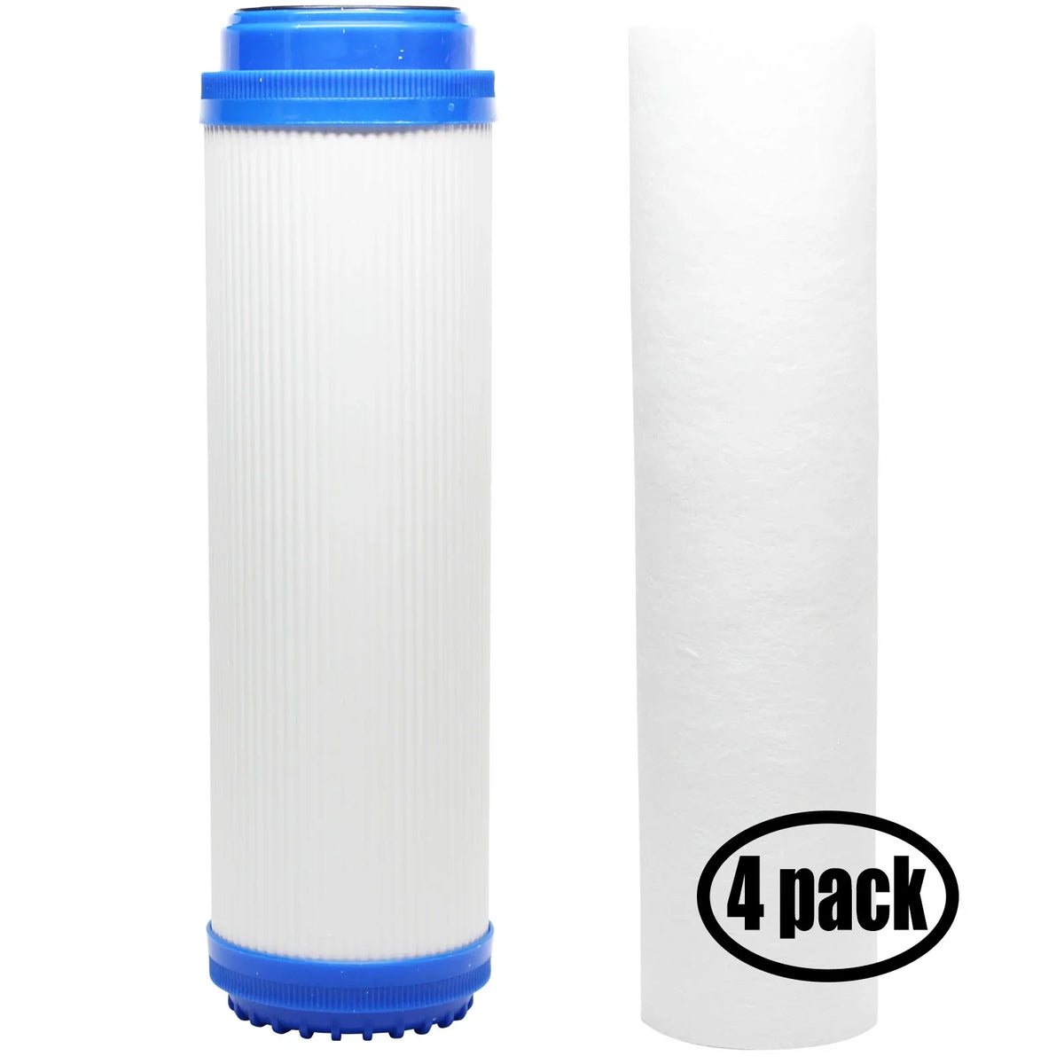 4-Pack Replacement for Filter Kit for PurePro UV-301 RO System - Includes Polypropylene Sediment Filter & Granular Activated Carbon Filter - Denali Pure Brand