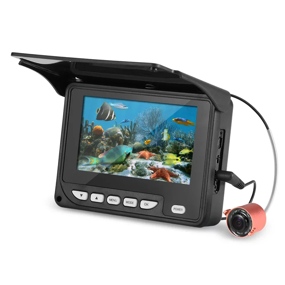 moobody 4.3 Inch Portable Underwater Fishing Camera Fish Finder Waterproof Night Vision Ice ship Fishing Camera 20M Cable with Carry Bag